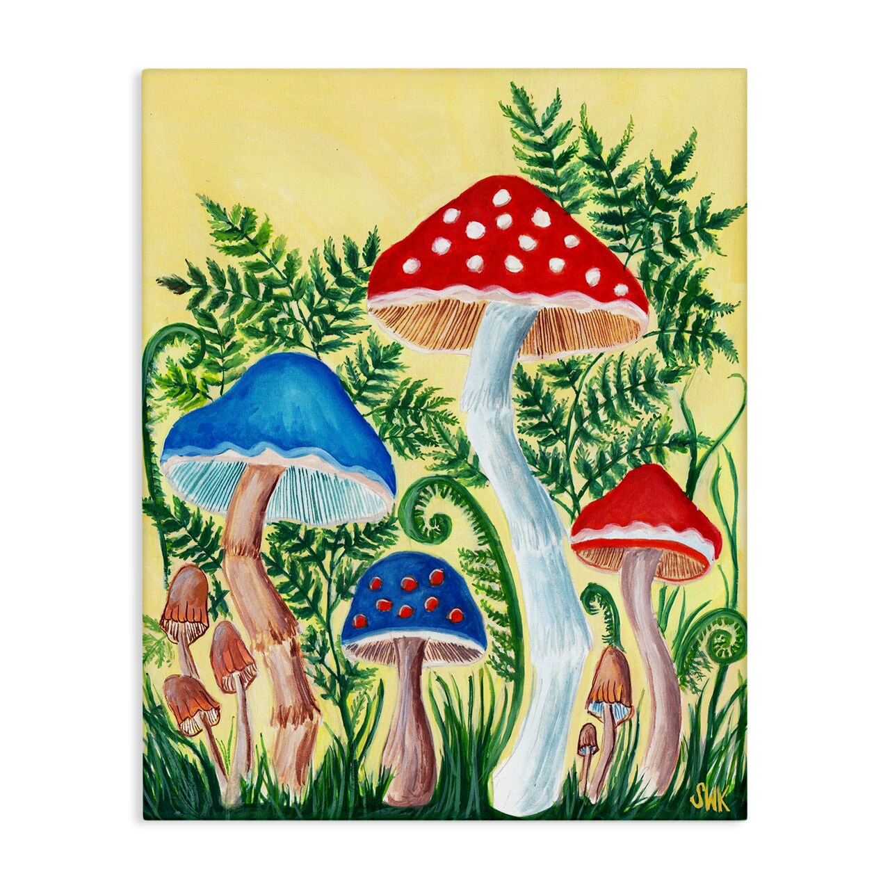 Stupell Industries Fungi Garden Mushroom Sprouts Canvas By Sarah Waldron Kimball